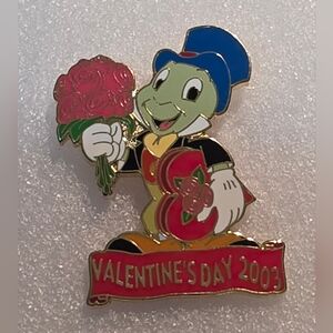 Disney Valentine's Day 2003 Pin with Blue and Red